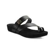 Giani Bernini Womens Rilleyy Faux Leather Toe Loop Slide Sandals