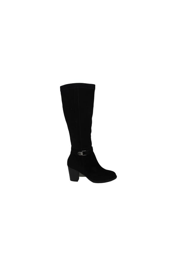 Giani Bernini Womens Rozario Leather Almond Toe Knee High, Black Suede, Size 8.5