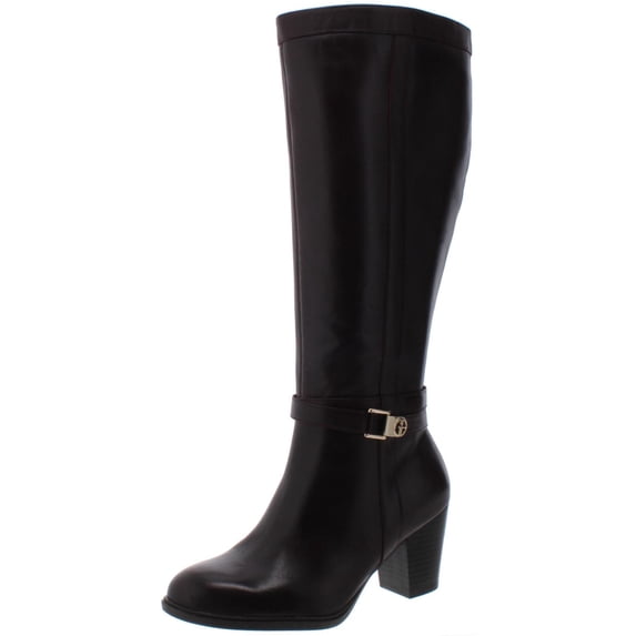 Giani Bernini Womens Rozario Leather Wide Calf Knee-High Boots