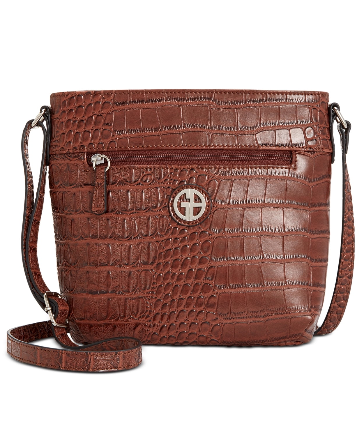 Giani Bernini Genuine Leather shoulder Handbag Purse brown Color