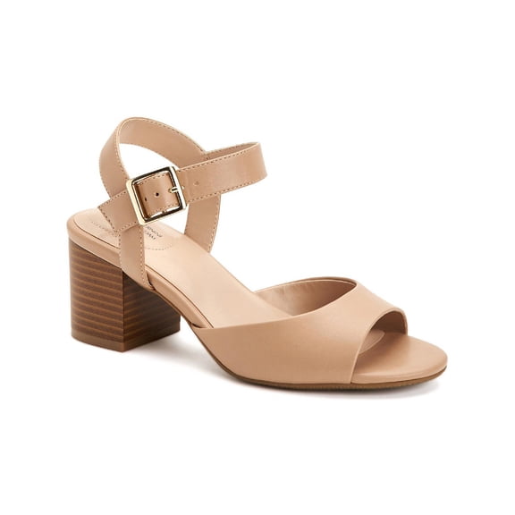 Giani Bernini Womens Townsonn Faux Leather Ankle Strap Block Heels