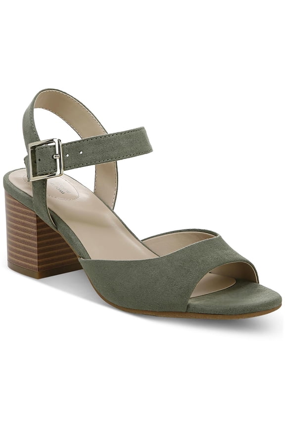 Womens Townsonn Faux Leather Ankle Strap Block Heels