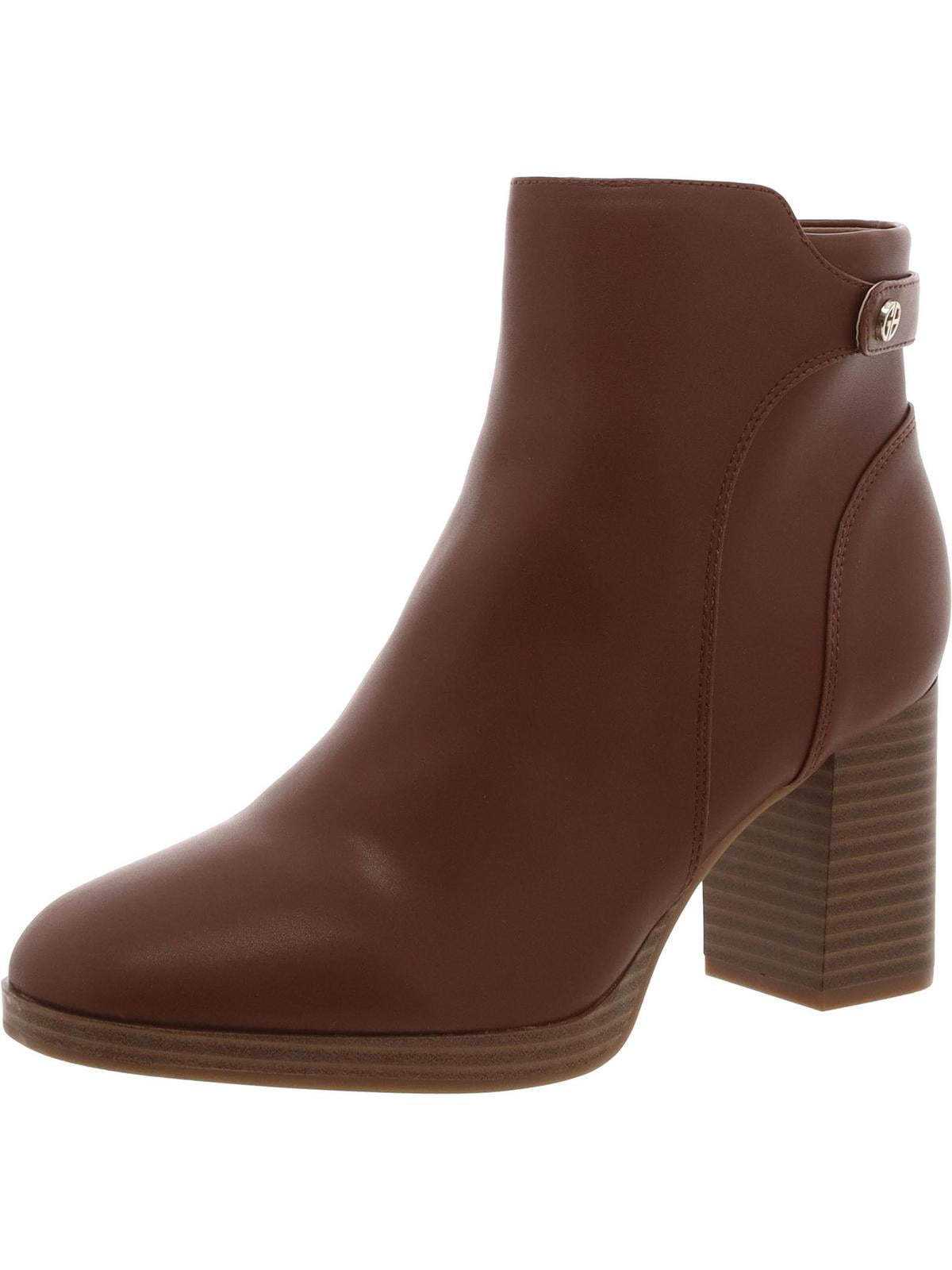 Giani Bernini Womens Trumann Faux Leather Embellished Ankle Boots