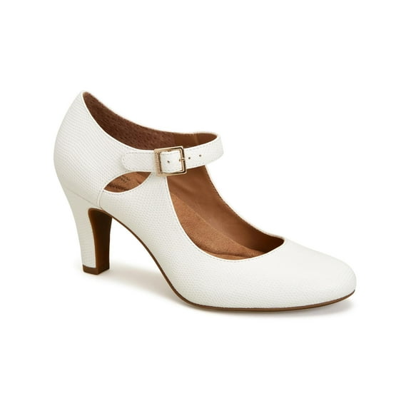 Giani Bernini Womens Velma Faux Leather Memory Foam Mary Jane Heels