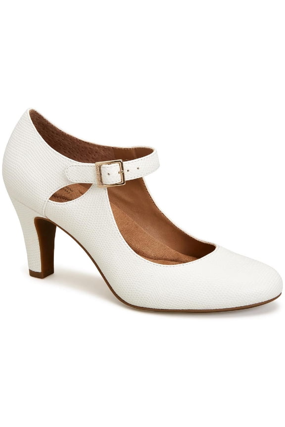 Womens Velmah Round Toe Ankle Strap Mary Jane Heels