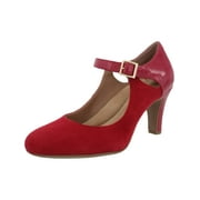 Giani Bernini Womens Velmah Suede Ankle Strap Mary Jane Heels Red 5 Medium (B,M)