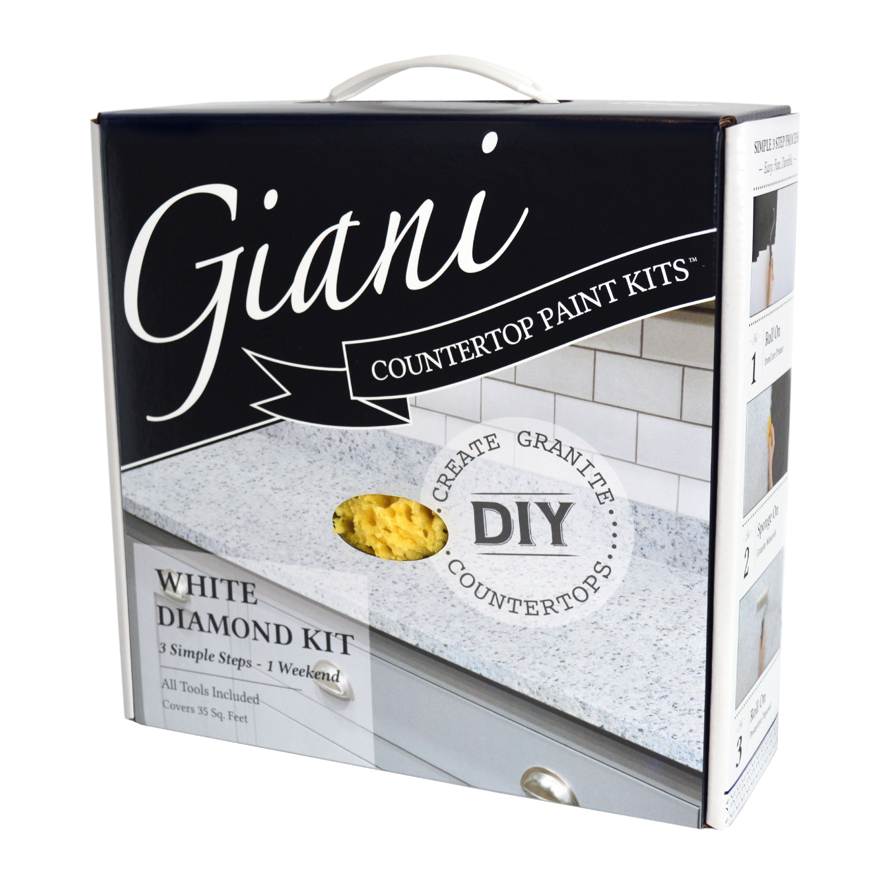 Giani DIY series Black Marble High-gloss Countertop Refinishing