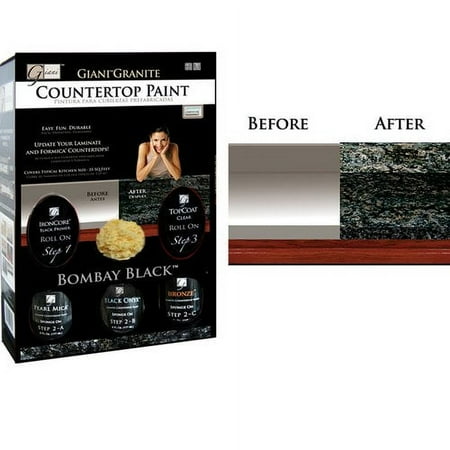 Giani Granite FG-GI BOMBAY Countertop Paint Kit, Bombay Black