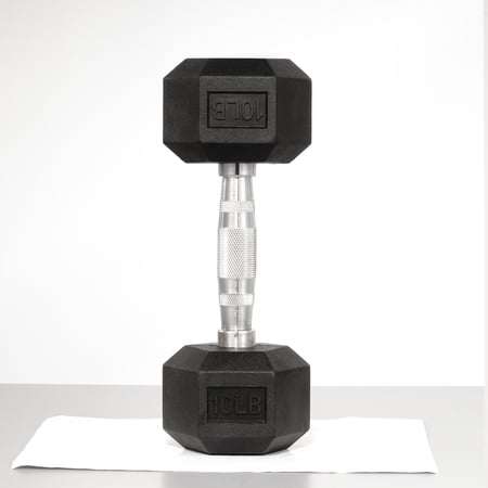 Gianna 10 lbs Hex Dumbbells with Rubber Coated, Hand Weights for Exercises and Fitness