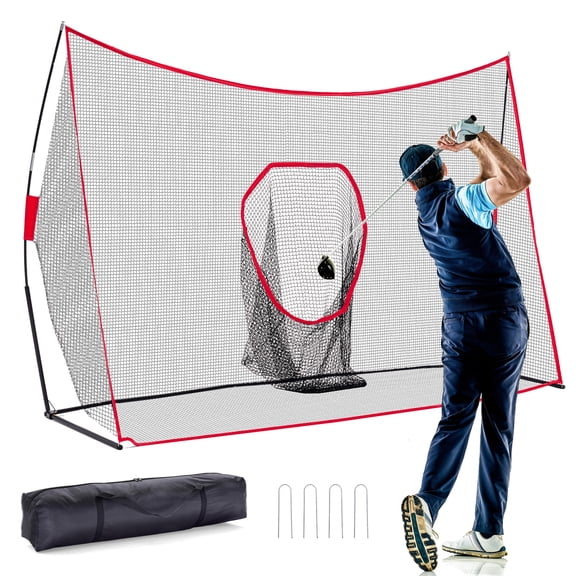 Gianna 10'x7' Golf Practice Net with Frame, Sturdy Indoor and Outdoor Golf Hitting Net for Home, Garage, or Backyard Driving Range