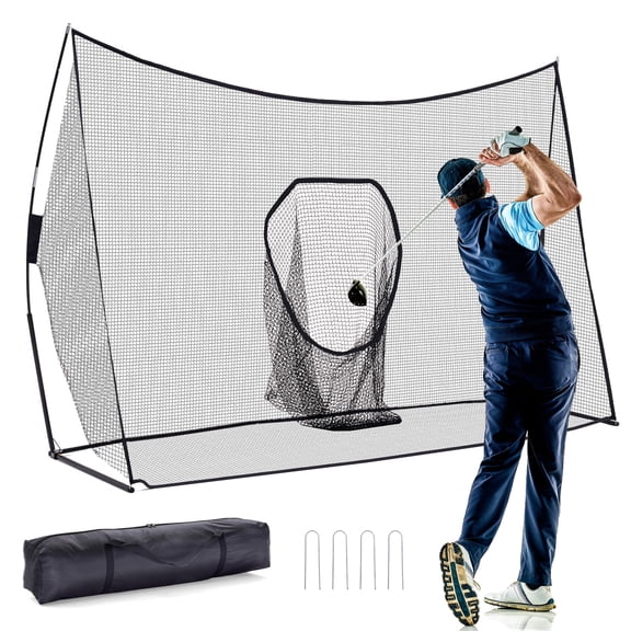 Gianna 10'x7' Golf Practice Net with Frame, Sturdy Indoor and Outdoor Golf Hitting Net for Home, Garage, or Backyard Driving Range