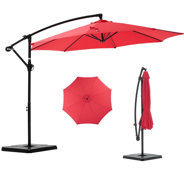 10ft offset hanging outdoor market patio umbrella Best Choice Products w/ Easy Tilt Adjustment Featuring an easy Gianna 10ft Offset Hanging Outdoor