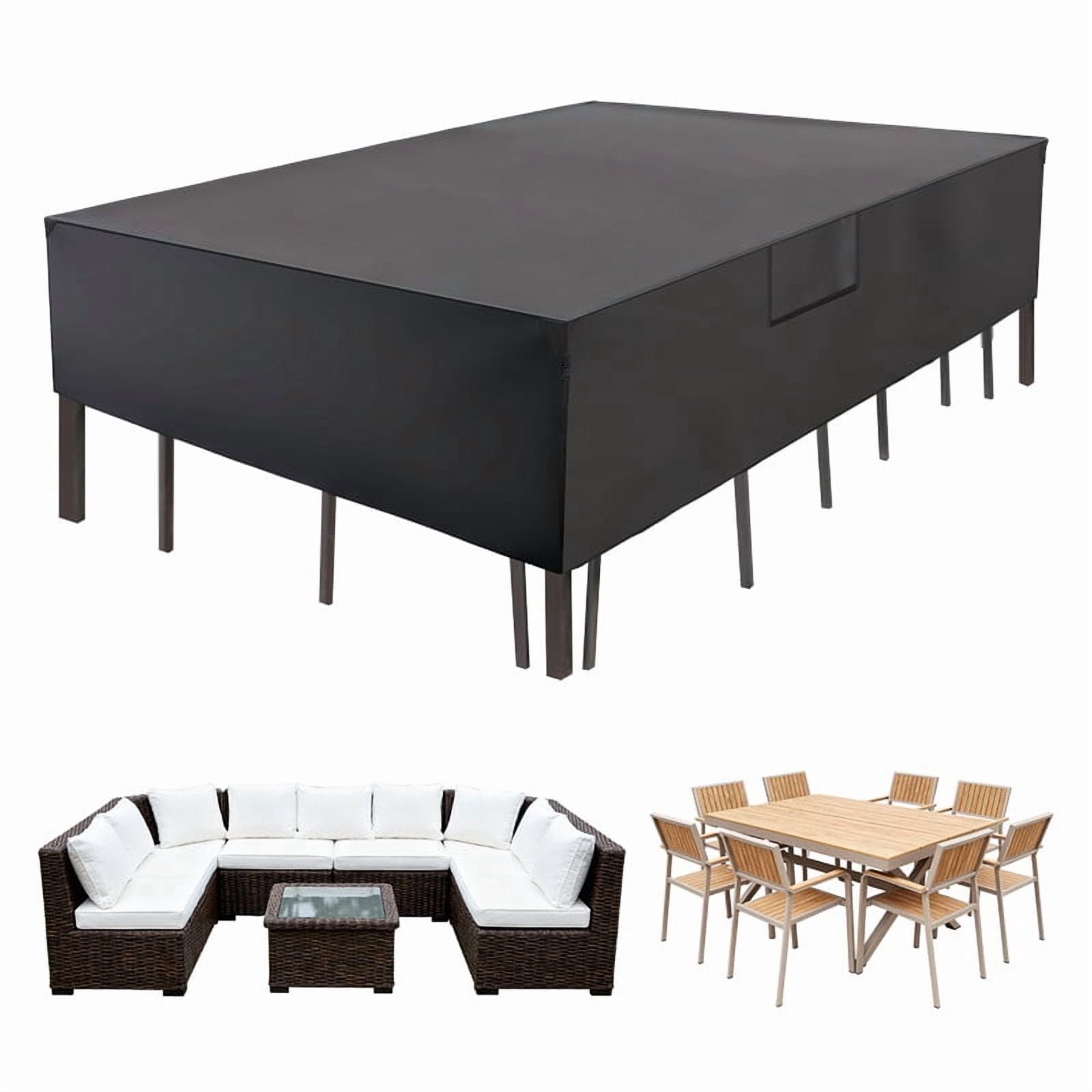 Gianna 126" Heavy Duty Rectangular Patio Furniture Cover - 600D Waterproof Outdoor Sofa & Rectangular Furniture Set