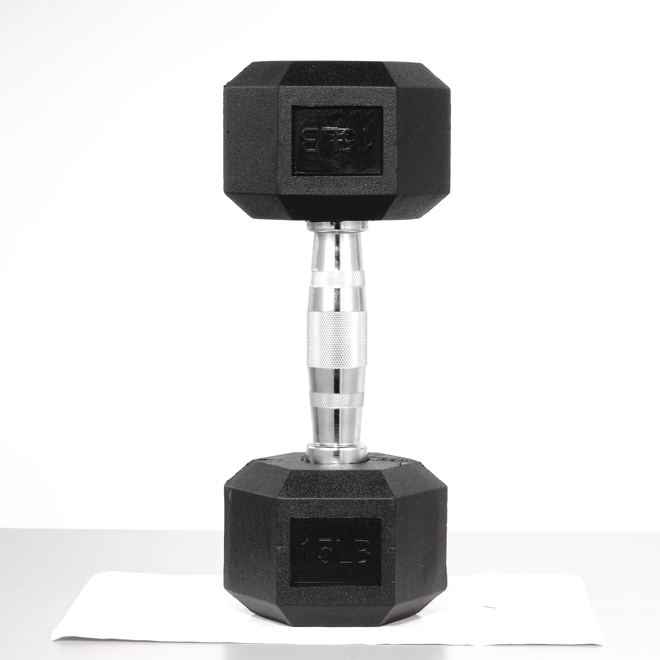 Gianna 15 lbs Hex Dumbbells with Rubber Coated, Hand Weights for Exercises and Fitness