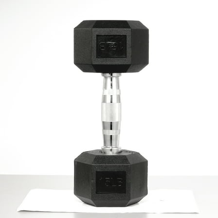 Gianna 15 lbs Hex Dumbbells with Rubber Coated, Hand Weights for Exercises and Fitness