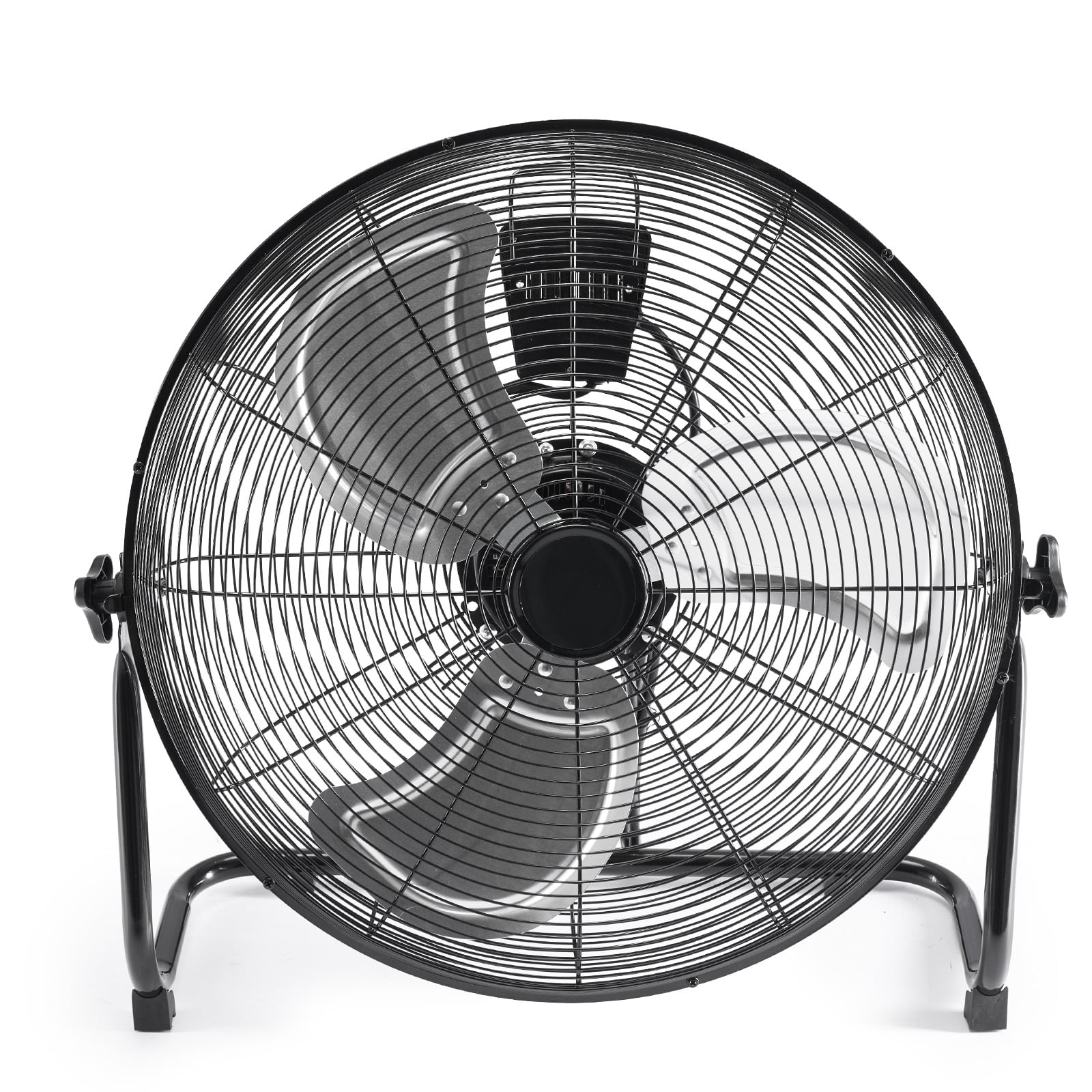 Gianna 20" High Velocity Industrial Floor Fan, 3-Speed Heavy Duty Metal Air Circulator with 120° Tilt Head, Black