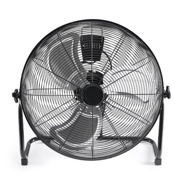 Gianna 20" High Velocity Industrial Floor Fan, 3-Speed Heavy Duty Metal Air Circulator with 120° Tilt Head, Black