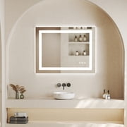 Gianna 20"x 28" LED Bathroom Mirror with Anti-Fog and Backlit Memory Function Tempered Glass