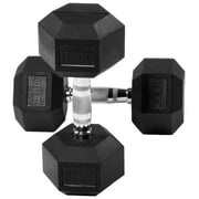 Gianna 2Pcs 30 lbs Hex Dumbbells with Rubber Coated, Hand Weights for Exercises and Fitness