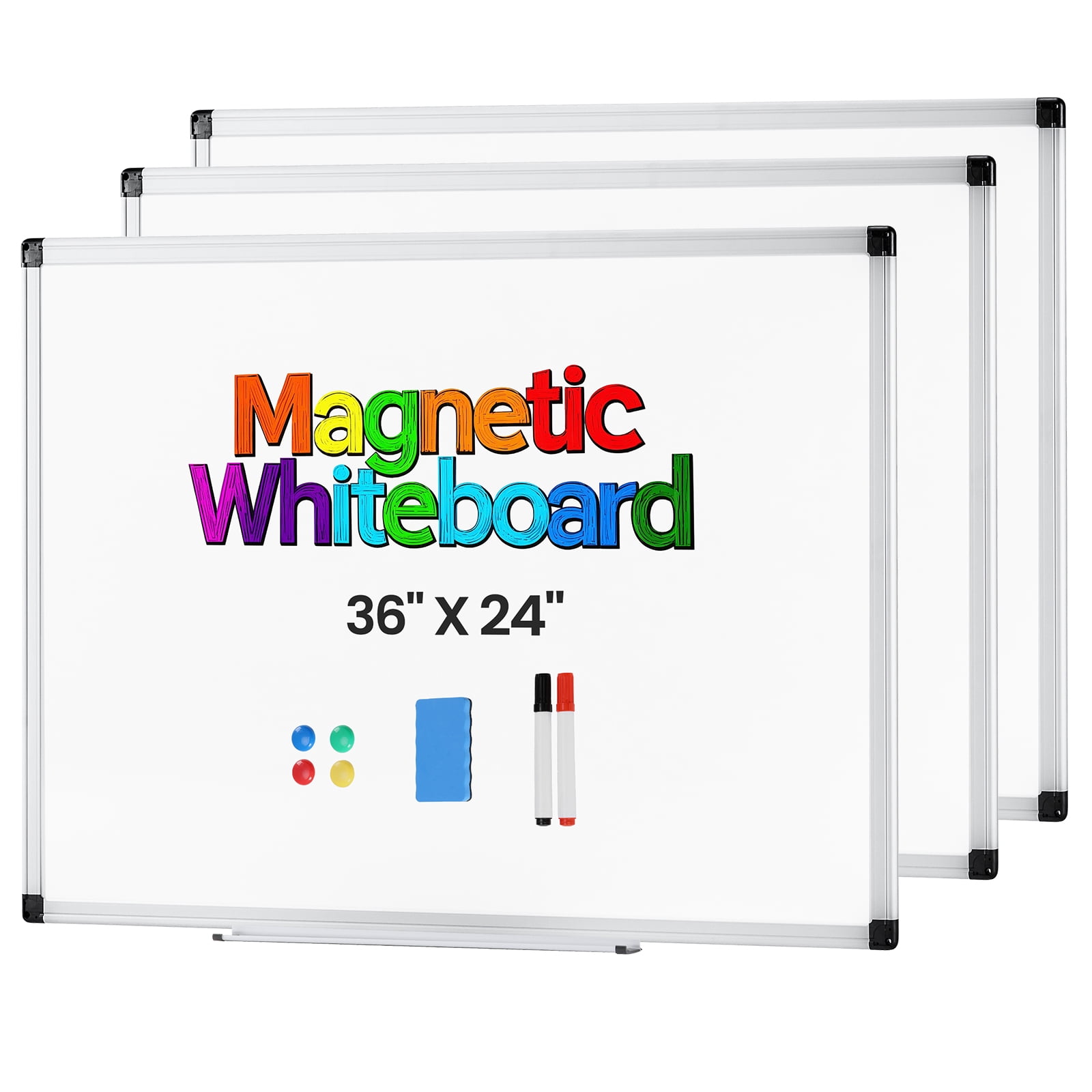 PAPAnページ Gianna 3 Pack 36 X 24 Inches Magnetic Dry Erase Board with