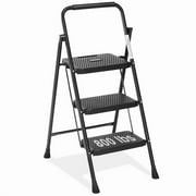 Gianna 3 Step Ladder, Step Stool for Adults,3 Step Ladder Folding Step Stool with Wide Anti-Slip Pedal Ergonomic Design