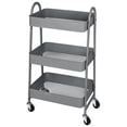 thumbnail image 1 of JOINSUN 3-Tier Plastic Rolling Utility Cart with Handle and Wheels for Office Living Room Kitchen, 1 of 5