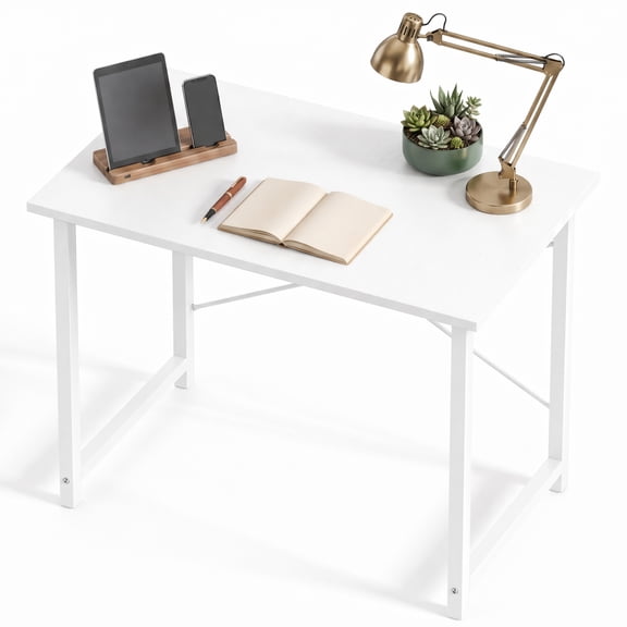 Gianna 31" Computer Desk for Small Spaces, Modern Writing Table with Sturdy Frame, Home Office Desk – White