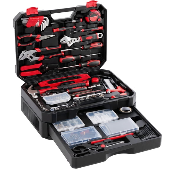 Gianna 330 Piece Home Repair Tool Kit, Toolbox Storage Case with Drawer