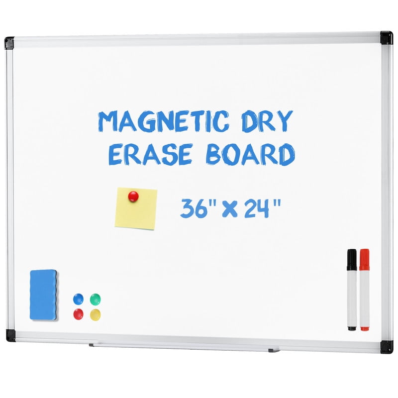 Gianna 36 X 24 inches Magnetic Dry Erase Board with Aluminum Frame, Whiteboard for Home，School，Office