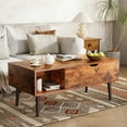 thumbnail image 1 of Gianna 39.4"Lx19.6"Wx17.4"H Wood Lift Top Coffee Table with Hidden Compartment and Adjustable Storage Shelf, 1 of 7