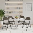 thumbnail image 1 of Gianna 4-Pack Folding Chairs, Padded Fabric Dining Chairs with Cushioned Seat and Back for Indoor or Outdoor Use, Home, Office, Events & Parties, 1 of 5