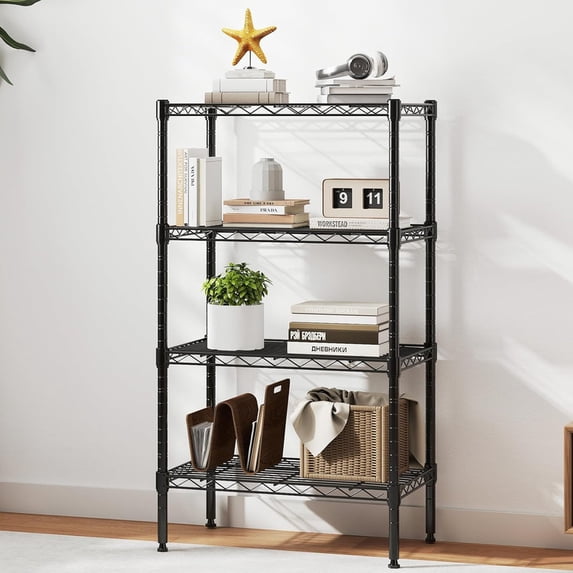 Gianna 4-Tier Metal Wire Shelving Unit – Adjustable Heavy-Duty Steel ...