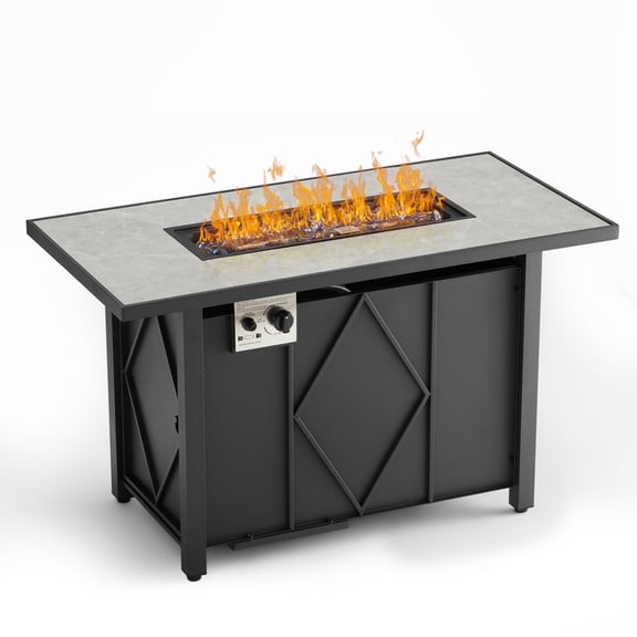 Gianna 43 Inch Propane Fire Pit Table, 50,000 BTU Outdoor Gas Fire Pit for Outside Patio Deck Garden Backyard Deck Balcony, CSA Certification