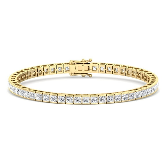 Gianna - 5 Carat Princess Cut Diamond Tennis Bracelet