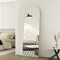 thumbnail image 1 of Gianna 71"x26" Arched Full Length Mirror with Stand Aluminum Frame Floor Mirror for Bedroom,Black, 1 of 4