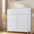 thumbnail image 1 of CONCETTA 9-Drawer Fabric Dresser, Perfect for Home, Office & Entryway, White, 1 of 8