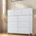 thumbnail image 1 of CONCETTA 9-Drawer Fabric Dresser, Perfect for Home, Office & Entryway, White, 1 of 8