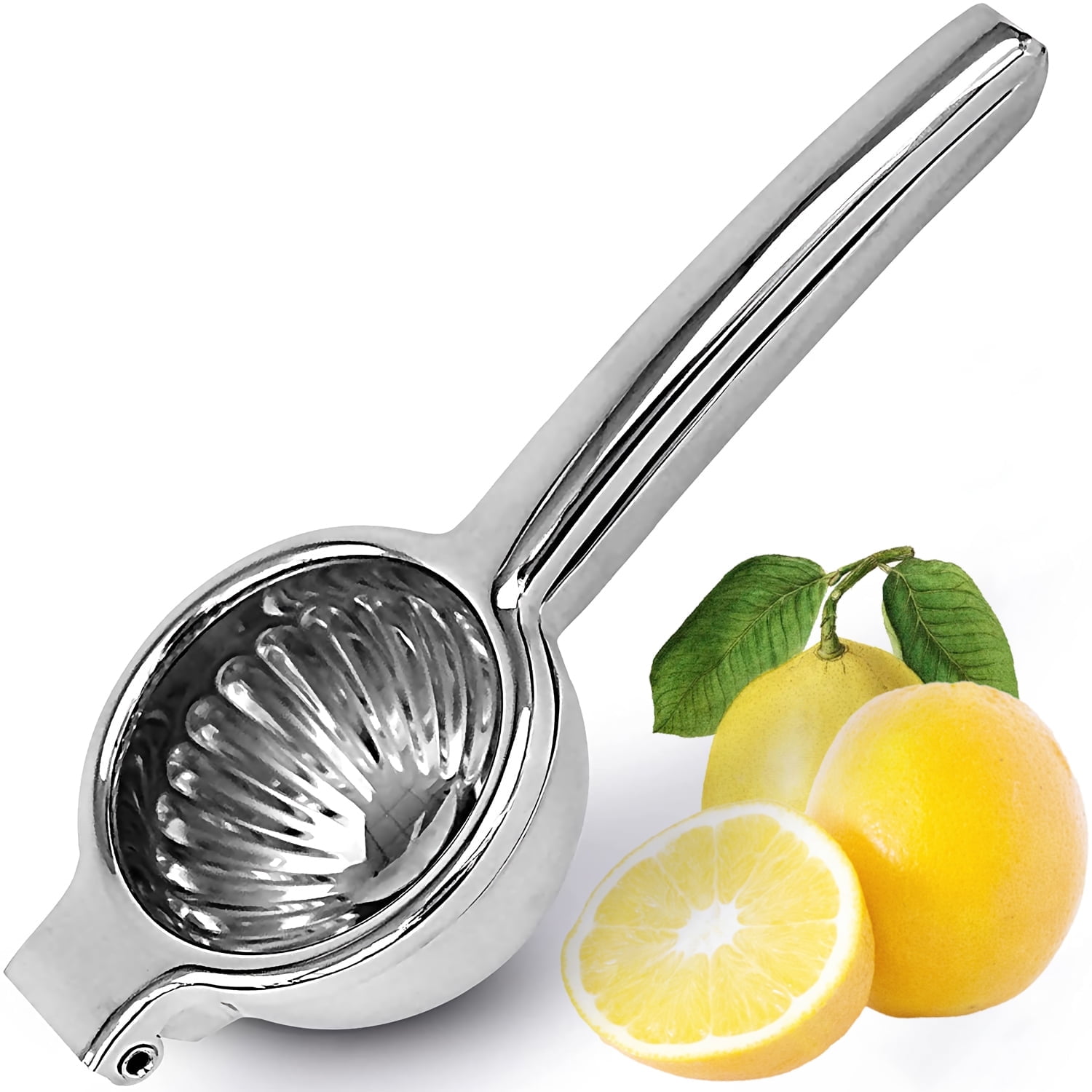 Gianna Aluminum Built 2 in 1 Lemon Lime Juicer with Long Hand Press Squeezer for Seedless Juice