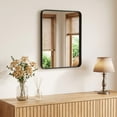 thumbnail image 1 of Gianna Anti-Fog Bathroom Wall Mirror – 16" x 20" Shatterproof Vanity Mirror with Rectangular Metal Frame, Black, 1 of 5
