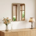 thumbnail image 1 of Gianna Anti-Fog Bathroom Wall Mirror – 16" x 20" Shatterproof Vanity Mirror with Rectangular Metal Frame, Gold, 1 of 5