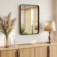 thumbnail image 1 of Gianna Anti-Fog Bathroom Wall Mirror – 22" x 30" Shatterproof Vanity Mirror with Rectangular Metal Frame, Black, 1 of 5