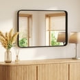 thumbnail image 1 of Gianna Anti-Fog Bathroom Wall Mirror – 30" x 40" Shatterproof Vanity Mirror with Rectangular Metal Frame, Black, 1 of 5
