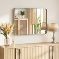 thumbnail image 1 of Gianna Anti-Fog Bathroom Wall Mirror – 32" x 40" Shatterproof Vanity Mirror with Rectangular Metal Frame, Sliver, 1 of 5