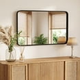 thumbnail image 1 of Gianna Anti-Fog Bathroom Wall Mirror – 32" x 48" Shatterproof Vanity Mirror with Rectangular Metal Frame, Black, 1 of 5