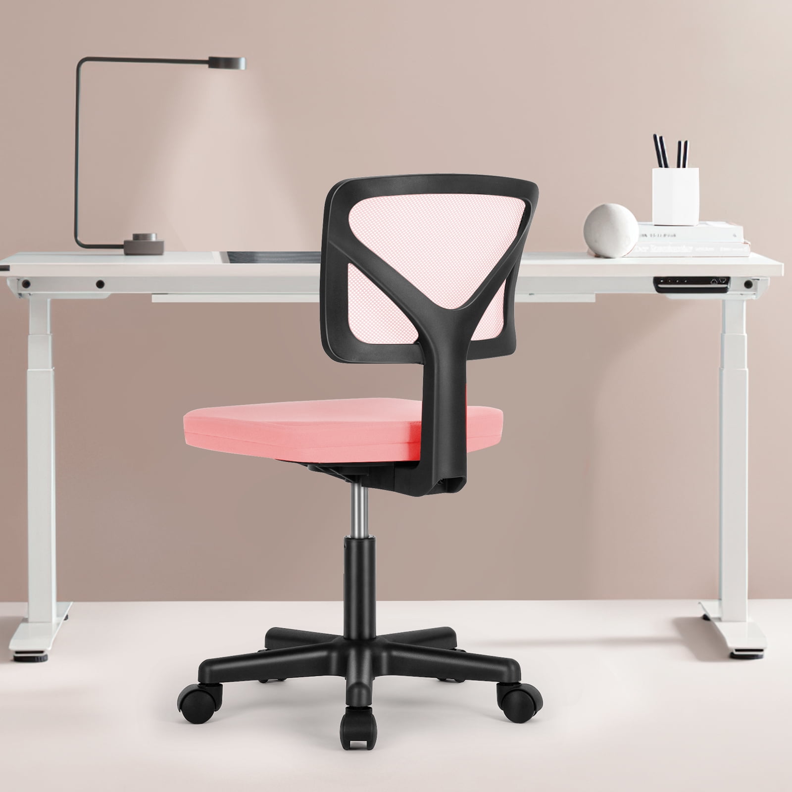 Gianna Armless Desk Chair, Home Office Rolling Adjustable Ergonomic ...