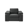thumbnail image 1 of 45" Gianna Black Linen Fabric Arm Chair, 1 of 5