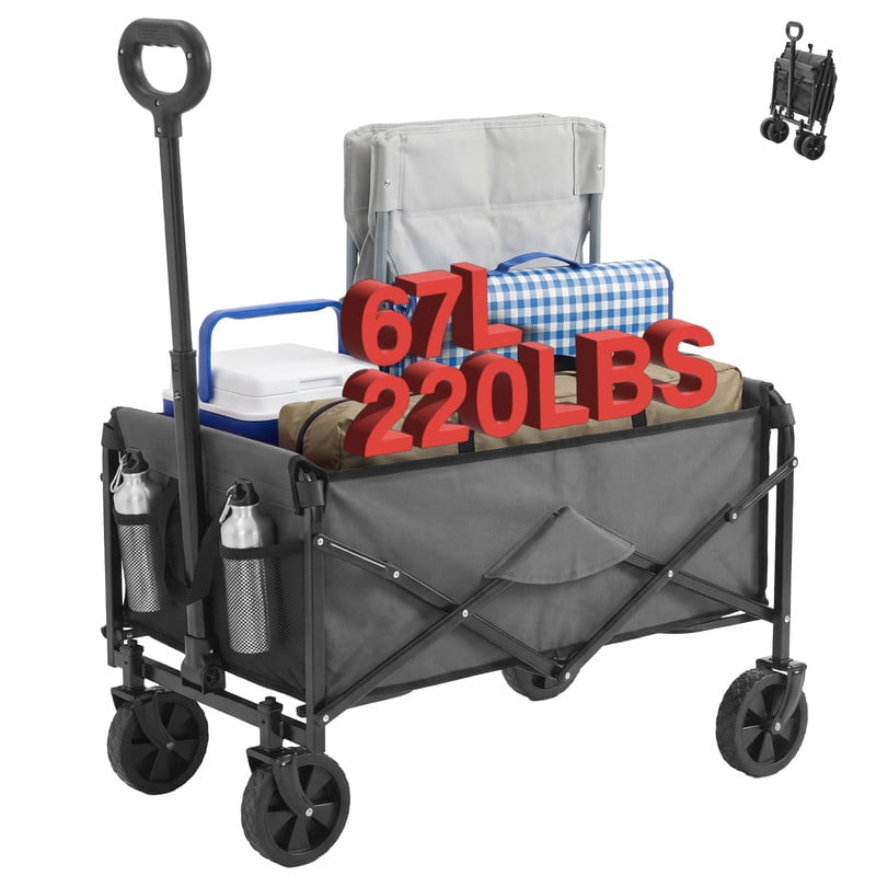 Gianna Collapsible 220lb Heavy Large Capacity Folding Garden Wagon .99
