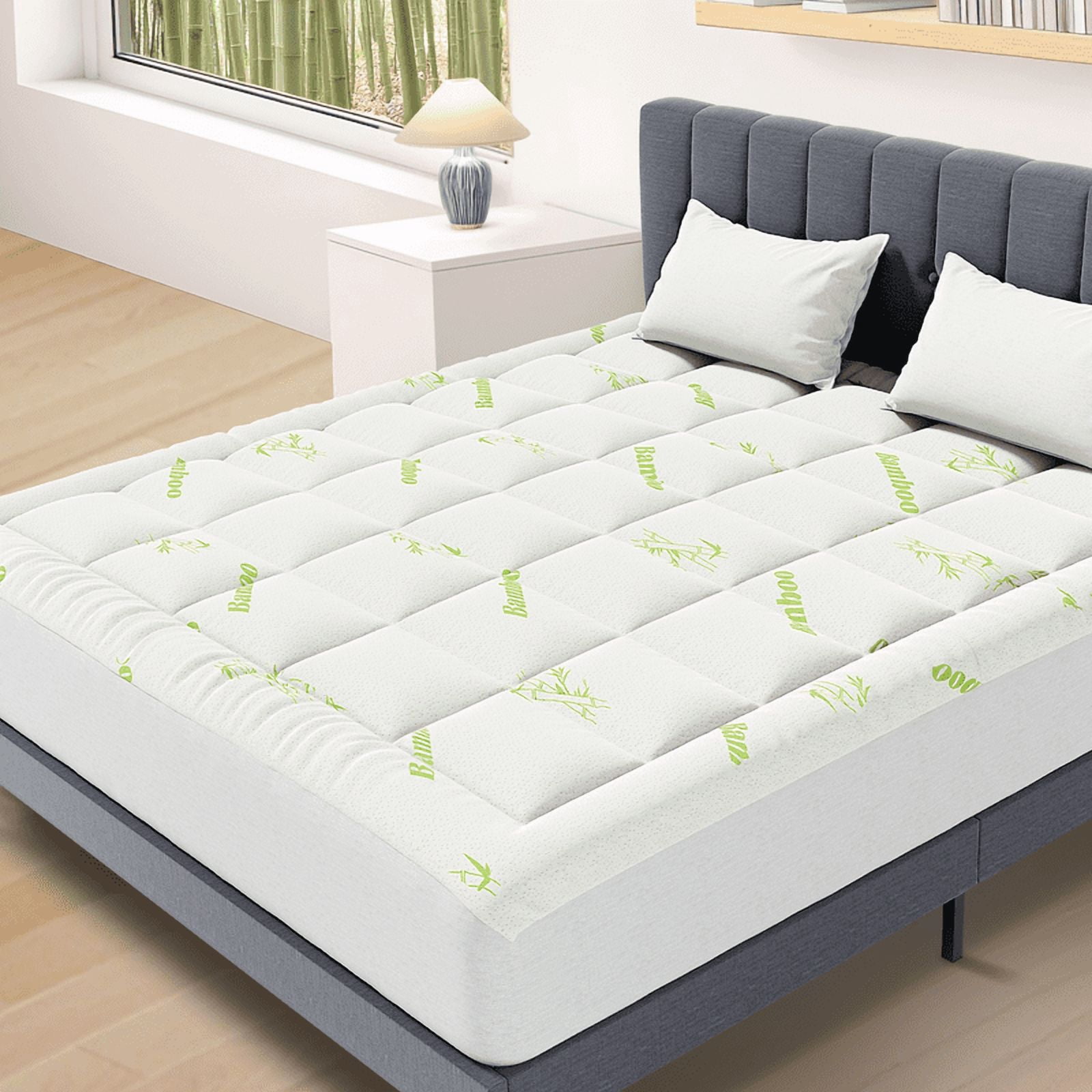 Gianna Cooling Mattress Pad Cover, Ultra Soft Topper for Back Pain Relief, Hot Sleepers (Twin)