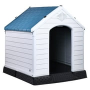 Gianna Durable Plastic Dog House, Weatherproof Insulated Kennel with Ventilation, Elevated Floor & Easy Assembly for Small to Large Dogs, 29 Inch