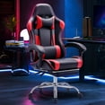 thumbnail image 1 of JIOABL Ergonomic Gaming Chair With Headrest And Lumbar Pillow,Height Adjustable With 360°-Swivel Seat,Red, 1 of 6